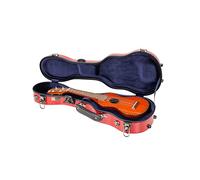 Crossrock Deluxe Fiberglass Case for Soprano Ukulele with TSA Lock-Red (CRF2020SURD)