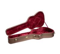 Crossrock Designer Series Classical Guitar Case for 4/4 Nylon-String | Chocolate Brown Finish, Burgundy Velvet Interior, Lock - Premium Wooden Hardshell