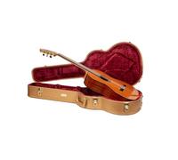 Crossrock Designer Series- Universal Wooden Case for 4/4 Classical Guitar- Security Lock, Metal Feet, Storage Space- Luxury Gold(CRW520CLG)