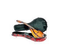 Crossrock Fiberglass A-Style Mandolin Case, with Accessory Compartment, Backpack Straps, TSA Lock-Red (CRF2020MARD)