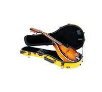 Crossrock Fiberglass A-Style Mandolin Case, with Accessory Compartment, Backpack Straps, TSA Lock-Yellow (CRF2020MAYL)