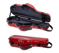 Crossrock Fiberglass Alto Saxophone Case | Glossy Red Finish | Reinforced Shell, Upgraded Interior, TSA Lock, Backpack Straps - Pro Travel Protection - Red（CRF2020ASRD）