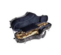 Crossrock Fiberglass Alto Saxophone Case-Includes Accessory Pocket, Removable Shoulder Straps, TSA Lock-Space Gray (CRF1020ASSG)