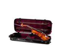 Crossrock Fiberglass Case fits 16”-16.5” Viola | Black Gloss Finish | TSA Lock, Backpack Straps, Velvet Blanket, Built-in Storage (CRF2020VL165BK-R)