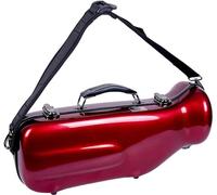 Crossrock Fiberglass Case for Trumpet with Removable Shoulder Straps-Red(CRF1020TRRD)