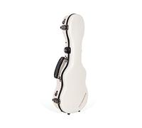 Crossrock Fiberglass Case with TSA Lock for 24'' Concert Ukulele-Milky White(CRF2020CUMW)