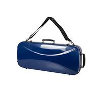 Crossrock Fiberglass Double Violin Case for Two Full-Size Violins with TSA Lock-Navy Blue (CRF2020DVNVBL)