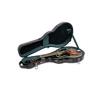 Crossrock Fiberglass Mandolin Case-Universal Designed for Both A and F Style, with Accessory Compartment, Backpack Straps, TSA Lock-Black (CRF2020MAFBK)