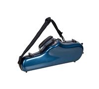Crossrock Fibreglass Alto Saxophone Case | TSA Lock, Gloss Blue Shell, Contoured Compact Fit, Shoulder Straps - Fashion-Functional Gig Case -Blue (CRF1020ASBL)