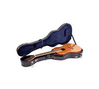 Crossrock Fibreglass Baritone Ukulele Case | Gloss Black Shell, TSA Lock, Backpack Straps, Velvet Interior - Lightweight Hardshell for 30-31” Ukes