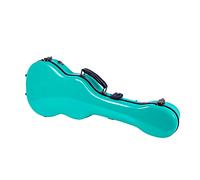 Crossrock Fibreglass Baritone Ukulele Case | Gloss Mint Blue Shell, TSA Lock, Velvet Lining, Backpack Straps - Strong, Lightweight Case for Baritone Uke - Mint Blue (CRF2020BUMB)