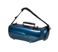Crossrock Fibreglass Case Fits Trumpet with Removable Shoulder Straps Blue (CRF1020TRBL)