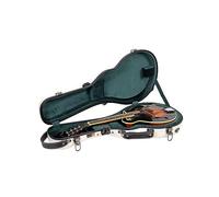 Crossrock Fibreglass Mandolin Case for F-Style | Milky White Gloss Finish, TSA Lock, Plush Interior, Backpack Carry - Lightweight Hard Shell