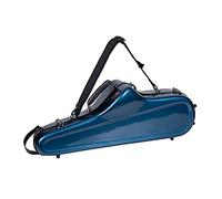 Crossrock Fibreglass Tenor Saxophone Case | TSA Lock, Gloss Blue Shell, Contoured Compact Fit, Shoulder Straps - Fashion-Functional Gig Case - Blue(CRF1020TSBL)