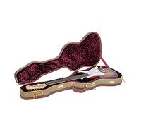 Crossrock Hard-Shell Wood case for Telecaster and Stratocaster Style Electric Guitars with Removable Shoulder Straps-Tweed(CRW700STTW)
