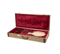 Crossrock Hard-Shell Wooden Case fits F-Style Mandola-Stainless Steel Latches, Sponge Lining, Metal Feet, Storage Space-Vinyl Tweed (CRW620MLTW-R)