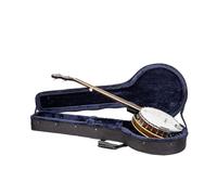 Crossrock Lightweight Foam Case fits 5-String Resonator & Gibson Tenor Banjo- with Detachable Straps, Accessory Compartment & External Pocket-Dark Grey(CRP200BJDG)