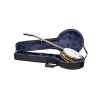Crossrock Lightweight Foam Case fits 5-String Resonator & Gibson Tenor Banjo- with Detachable Straps, Accessory Compartment & External Pocket-Black(CRP200BJBK-1)