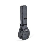 Crossrock Lightweight Foam Case fits Greek Bouzouki- with Removable Shoulder Straps, Storage Compartment & External Pocket-Dark Grey (CRP200BODG)