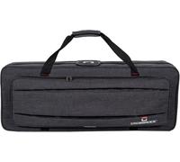 Crossrock Lightweight Foam Case for Bb Tenor Saxophone | Dark Grey Exterior, Detachable Straps, Accessory Storage - Durable Rectangular Shell -Dark Grey (CRP200TSDG-R)