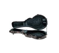 Crossrock Mandola Case for Gibson A & F Style and Eastman F Style | 100% Fiberglass Hardshell, TSA Lock, Detachable Backpack Straps-Black (CRF2020UMLBK)