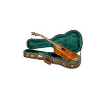 Crossrock Master Series Baritone Ukulele Case for 30'' & 31'' | Olive Green Eco Tweed Fabric, Re-Engineered Shell, Backpack Straps & Leather Handle, Forest Green Velvet Interior