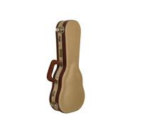 Crossrock Master Series Soprano Ukulele Case for 21'' Long Neck | Classic Fabric Tweed Exterior, Re-Engineered Shell, Backpack Straps & Leather Handle, Deep Red Velvet Interior