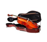 Crossrock Poly Carbon Cello Case for 4/4 Size | Matte Red Exterior, Velvet Interior & Wheels - Ideal for Students, Teachers & Daily Commuting - Black(CRF4050CEFRD)