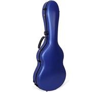 Crossrock Poly Carbon Classical Guitar Flight Case for 4/4 Size | Matte Finish, Scratch-Resistant Shell, TSA Lock, Backpack Straps - Professional Flight Case-Blue (CRF4020CBL)