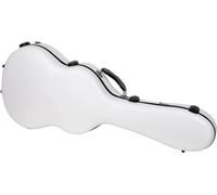 Crossrock Poly Carbon Classical Guitar Flight Case for 4/4 Size | Matte White Finish, Scratch-Resistant Shell, TSA Lock, Backpack Straps - Professional Flight Case for Classical Guitarists