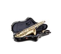 Crossrock Polycarbonate Tenor Saxophone Case | TSA Lock, Backpack Straps, Scratch-Resistant Shell, Neck & Mouthpiece Storage - Black (CRF4050TSBK)
