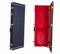 Crossrock Relief Series-Wooden Case For Jazzmaster/Jaguar Style Electric Guitars, With Highly Textured Surface, Mink Imitation Fleece, Stainless Steel Latches, Ocean Blue (CRW630JMOB)