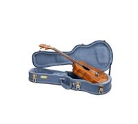 Crossrock Relief Series CRW630TUSB Wood Tenor Ukulele Case with Highly Textured Surface Faux Mink and Stainless Steel Latches Smoke Blue