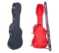 Crossrock Relief Series-Wooden Case for Telecaster and Stratocaster Style, with Highly Textured Surface, Mink Imitation Fleece, Stainless Steel Latches-Ocean Blue (CRW630STOB)