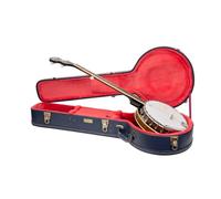Crossrock Relief Series-Wooden Case for 5 String Resonator Banjo, With Highly Textured Surface, Mink Imitation Fleece, Stainless Steel Latches-Ocean Blue (CRW630BJOB)