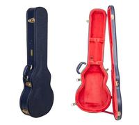 Crossrock Relief Series-Wooden Case For Les Paul Electric Guitars, With Highly Textured Surface, Mink Imitation Fleece, Stainless Steel Latches, Ocean Blue (CRW630LOB)