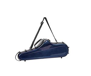 Crossrock Sleek Fiberglass Tenor Sax Case | Illusion Blue Shell, Compact Fit, TSA Lock, Backpack Straps - Lightweight Hard Case - Illusion Blue(CRF1020TSIB)
