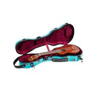 Crossrock Soprano Ukulele Case - 100% Fiberglass Hardshell with Brand Latches, TSA Lock, Accessory Compartment, and Detachable Straps-Mint Blue (CRF2030SUMB)
