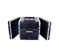 Crossrock Stackable 8U Rack Case, Standard 19.25” Depth, Polyethylene Hard-shell Construction with Heavy Duty Hardware-Black(CRA9608U)