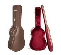 Crossrock Super Jumbo Acoustic Guitar Case for Gibson SJ-200 | Chocolate Brown Finish, Reinforced Archtop, Security Lock, Hidden Storage - Designer Series(CRW520SBCB)
