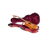 Crossrock Tenor Ukulele Case, Fits Up to 27 Inches | 100% Fiberglass Hardshell with Brand Latches, TSA Lock, Accessory Compartment, and Detachable Straps-Red (CRF2030TURD)