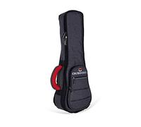 Crossrock Tenor Ukulele Gig Bag - 10mm Rigid Foam Padding, Water-Resistant Dark Grey, Anti-Scratch Interior, Large Accessory Pocket | Fits Most 27" Tenor Ukuleles (CRSG107TUGR)