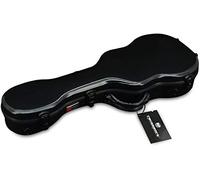 Crossrock Thick Padded Hardshell Fiberglass Black Concert Ukulele Case (CRF1020CUBK)