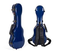 Crossrock Thick Padded Hardshell Fiberglass Navy Blue Concert Ukulele Case