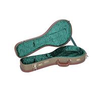 Crossrock Vintage style wood case for A Style Mandolins with removable shoulder straps-Green(CRW700OMAGN)
