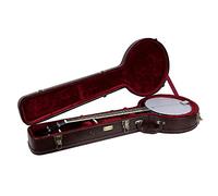 Crossrock Wood Case for 12.5'' Openback Banjos-Brown Leather (CRW620OBJBR)
