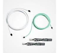 Crossrope Get Lean Set - Weighted Jump Rope- 1/4 LB and 1/2 LB Ropes - Slim Handles - Small
