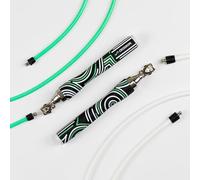 Crossrope Get Lean Set - Weighted Jump Rope- 1/4 LB and 1/2 LB Ropes - Slim Handles - Small