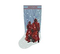 CrossStitchStyleArte Cross Stitch Patterns for Adults, Personalized Christmas Stocking, Easy Counted Simple Embroidery Patterns for Beginners, Cute Winter Design DIY