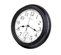 Crosstime Outdoor Clock Waterproof with Thermometer, Vintage Garden Clocks Outdoor Wall Clocks for Garden Patio Pool Bathroom Home Decor,12 Inch/30cm Bronze,Indoor/Outdoor